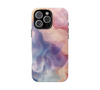 Soft Pastel Abstract Waves - Glossy Tough Case - Compatible with iPhone 16 Pro Max Purple