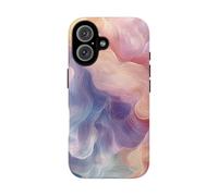 Soft Pastel Abstract Waves - Glossy Tough Case - Compatible with iPhone 16 Purple