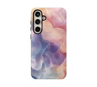 Soft Pastel Abstract Waves - Glossy Tough Case - Compatible with Samsung Galaxy S24 Plus Purple