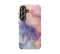 Soft Pastel Abstract Waves - Glossy Tough Case - Compatible with Samsung Galaxy S25 Plus Purple