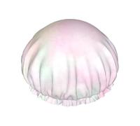 Soft Pastel Bright Colored Calm Abstract The Arts Double Layer Elastic Waterproof Shower Cap Reusable Bath Cap