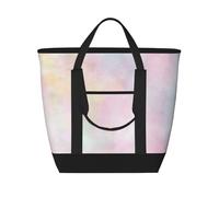 Soft Pastel Bright Colored Calm Abstract The Arts,Lunch Bags Large Capacity Insulated Tote Bag For Women Men Work Picnic Travel