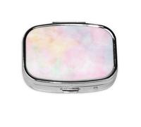 Soft Pastel Bright Colored Calm Abstract The Arts,Meta Pill Box 2 Compartment Medicine Case,Portable Organizer,Rectangle Meta Portable Organizer Pill Box 2140 Compartment Medicine Case