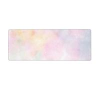 Soft Pastel Bright Colored Calm Abstract The Arts,Mouse Pad Large Desk Pad Computer Keyboard Mouse Mat With Non Slip Rubber Base 30 x 80 cm