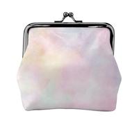 Soft Pastel Bright Colored Calm Abstract The Arts, PU Leather Coin Purse, Small Wallets, Change Pouch with Kiss Lock Clasp Buckle, Change Purse