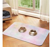 Soft Pastel Bright Colored Calm Abstract The Arts,Waterproof Pet Feeding Mat,PU Leather Placemats for Cat Dog Water Bowl,Food Mats,40x60cm
