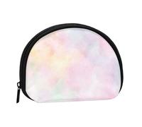 Soft Pastel Bright Colored Calm Abstract The Arts, Women's Storage Bag Shell Makeup Bag Small Coin Purse Shell Change Pouch