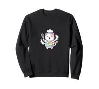 Soft Pastel Chef Cat Baking Whisk Bowl Cute Baker Sweatshirt