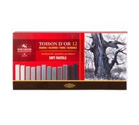 KOH-I-NOOR TOISON D'OR 8592 Artist's Soft Pastels - Grey (Pack of 12)