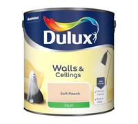 Soft Peach Walls & Ceilings Silk Emulsion Paint 2.5 L - Smooth Washable Silk Finish, Quick Dry, Low-VOC, Easy Application for Interior Walls & Ceilings