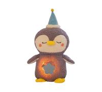 Soft Penguin Plush, Calming Sensory Toy Set, 11.02x6.3 Inches Stuffed Doll with Breathing Light, Soft Fabric Animals Cushion, Kids Comfort Toy with Cute Design, Sleep Companion for Home Travel