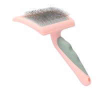 Soft Pet Brush - Dog Hair Brush, Puppy Grooming Brush | Ergonomic Handle Cat Combs, Pet Combs with Curved Teeth, Floating Hair Removal for Cats Dogs, Light Red, Green, Purple, 7.09x4.61x0.94 Inches