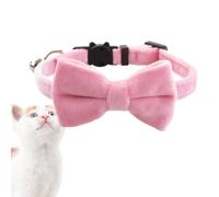Soft Pet Collar, Bell Charm Dog Cat Neckband, 11.02x0.39 Inches Adjustable Fit Strap with Secure Buckle, Comfort Accessory Gear, Cute Decorative Style Wear, Travel Use for Walking
