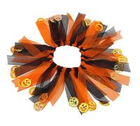 Soft Pet Halloween Collar, Decorative Pumpkin Design, Comfortable Polyester, Small to Medium Pets - Festive Holiday Dress Up, Stylish Black and Orange, Ideal for Parties and (L)