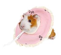 Soft Pet Recovery Collar for Rabbits, Adjustable Hamster Protection Cone Neck Recovery Collar for Small Animasl, Sugar Glider Pink L Size