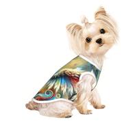 Soft Pet T-Shirt Cute Abstract Angel Wings Print Tank Top, Cotton Tees Tank Vest for Small Puppy, Cat & Dog