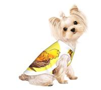 Soft Pet T-Shirt Cute Bird's Nest Golden Chicken Print Tank Top, Cotton Tees Tank Vest for Small Puppy, Cat & Dog