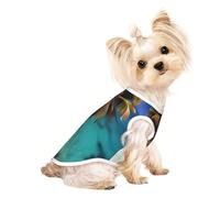 Soft Pet T-Shirt Cute Caribbean Islands Print Tank Top, Cotton Tees Tank Vest for Small Puppy, Cat & Dog