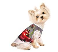 Soft Pet T-Shirt Cute Chilean Cherries Print Tank Top, Cotton Tees Tank Vest for Small Puppy, Cat & Dog