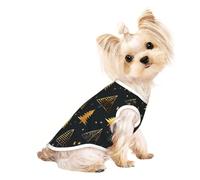 Soft Pet T-Shirt Cute Christmas Tree & Star Print Tank Top, Cotton Tees Tank Vest for Small Puppy, Cat & Dog
