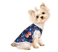 Soft Pet T-Shirt Cute Cosmic Celestial Pattern Print Tank Top, Cotton Tees Tank Vest for Small Puppy, Cat & Dog