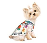 Soft Pet T-Shirt Cute Cute White Tiger Print Tank Top, Cotton Tees Tank Vest for Small Puppy, Cat & Dog