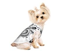 Soft Pet T-Shirt Cute Dancing Guitar Notes Print Tank Top, Cotton Tees Tank Vest for Small Puppy, Cat & Dog
