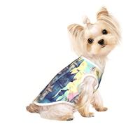 Soft Pet T-Shirt Cute Fairytale Castle Print Tank Top, Cotton Tees Tank Vest for Small Puppy, Cat & Dog