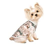 Soft Pet T-Shirt Cute Farm Animals Print Tank Top, Cotton Tees Tank Vest for Small Puppy, Cat & Dog