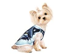 Soft Pet T-Shirt Cute Fierce Wolf Head Print Tank Top, Cotton Tees Tank Vest for Small Puppy, Cat & Dog