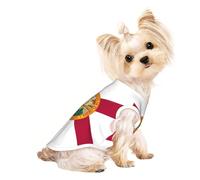 Soft Pet T-Shirt Cute Flag of Florida Print Tank Top, Cotton Tees Tank Vest for Small Puppy, Cat & Dog