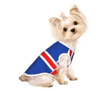 Soft Pet T-Shirt Cute Flag of Iceland Print Tank Top, Cotton Tees Tank Vest for Small Puppy, Cat & Dog