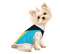 Soft Pet T-Shirt Cute Flag of The Bahamas Print Tank Top, Cotton Tees Tank Vest for Small Puppy, Cat & Dog