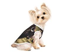 Soft Pet T-Shirt Cute Mighty Highland Yak Print Tank Top, Cotton Tees Tank Vest for Small Puppy, Cat & Dog