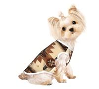 Soft Pet T-Shirt Cute Native American Patterns Print Tank Top, Cotton Tees Tank Vest for Small Puppy, Cat & Dog