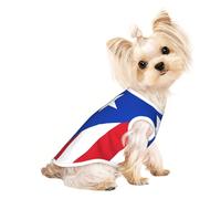 Soft Pet T-Shirt Cute Puerto Rican Flag Print Tank Top, Cotton Tees Tank Vest for Small Puppy, Cat & Dog