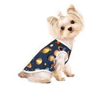 Soft Pet T-Shirt Cute Solar System Planets Print Tank Top, Cotton Tees Tank Vest for Small Puppy, Cat & Dog
