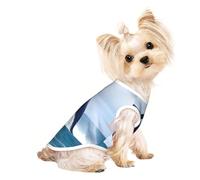 Soft Pet T-Shirt Cute Whales at sea Print Tank Top, Cotton Tees Tank Vest for Small Puppy, Cat & Dog
