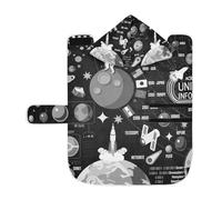 Soft Pet Towel Coat for Dogs Cats, Bath Robe Absorbent Bathrobewith Hood Adjustable Collar & Belly Strap, M Black White Cosmic Space Galaxy Planets Pluto Venus Mars Jupiter