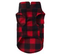 Soft Pets Warm Polar Pipicle Plaid Jackets - Red Plaid Pet Waistcoat, Dog Control Waistcoat | STELLISH Checked Fleece Jacket, For Without M