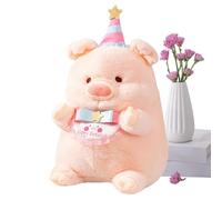 Soft Pig Plush Toys, Cuddly Pillow for Animals, Soft Plush Animal, Plush Pillow with Happy Birthday Banner for Family Friends and Friends