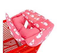 Soft Pillow Attached 2-in-1 Shopping Cart and High Chair Cover for Baby~Padded~Fold'n Roll Style~Portable with Free Carry Bag (Pink)