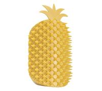 Soft Pineapple Pet Massager - Cat Grooming Corner Scratcher Comb, Fun Wall Brush for Dogs and Cats | Indoor Pet Grooming Toy