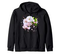 Soft Pink Cherry Blossom Branch Sakura Japan 2 Shapes Mania Zip Hoodie