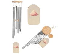 Soft Pink Cloud Floating in A Cream Sky Coquette Wind Chimes Memorial Deep Tone Windchime with 6 Aluminum Tubes Outdoor Backyard Garden Decoration