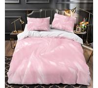 Soft Pink Fabric Comforter Cover 3D Design Printed Premium 3 Pcs Bedding Set Zipper elegant Textile Design Quilt Cover Super Soft Durable for Kids Girls Boys Adults Women Teens Single（135x200cm）