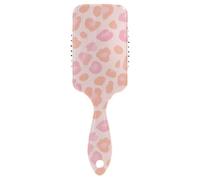 Soft Pink Leopard Fur Print smooth hair brush for thin hair Designed scalp massager for thin hair with Ergonomic handle cepillo para cabello