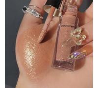 Soft Pink Liquid Cream Eyeshadow with Glitter - Waterproof, Smudge-Resistant, Long-Lasting Formula for Day & Night Wear, Sparkling Radiant Shine, Buildable Coverage, Easy Application