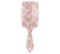Soft Pink Rose Gold Leopard Spots Hair Brush, Hair Detangler Brushes, Hair Comb Women