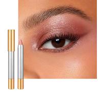 Soft Pink Shimmer Eyeshadow Stick, Pearlescent Cream Eye Shadow, Metallic Glitter Eyeshadows Pencil Crayon Brightener Pen Eye Liner, Natural Pink Smooth Color for Eye Makeup